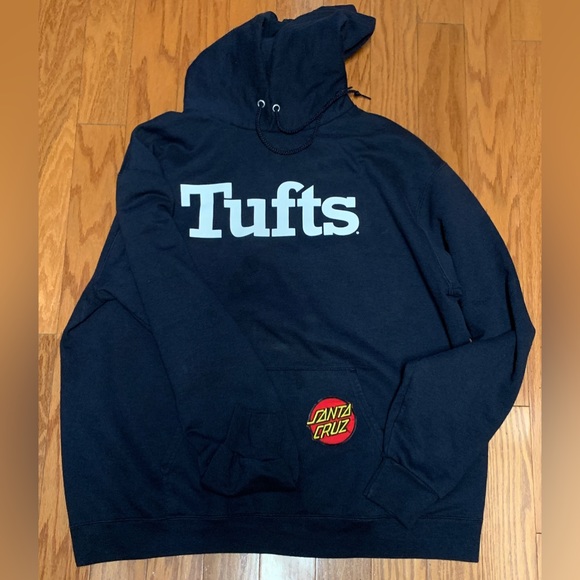 Men’s XL TUFTS Santa Cruz Champion 50/50 Cotton/Poly Pocket Hoodie Sweatshirt - Picture 11 of 12